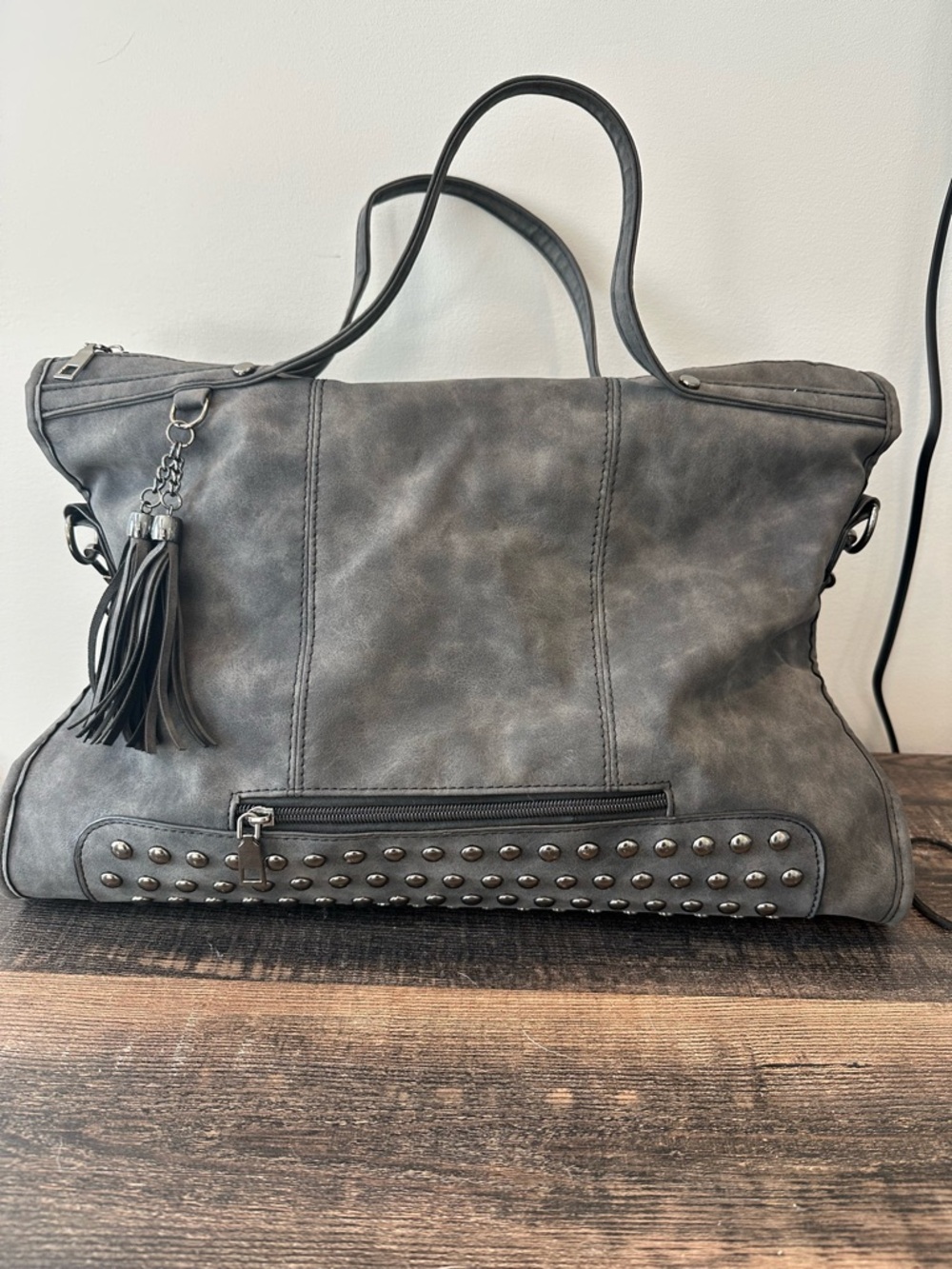 Y2K Inspired Studded Tote Bag with Tassel: SOLD